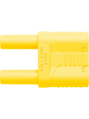 Schtzinger - SKURZ6100/19-4 IG 2MB NI/GE - Safety Plug ? 4 mm yellow CAT II N/A, SKURZ6100/19-4 IG 2MB NI/GE, Schtzinger