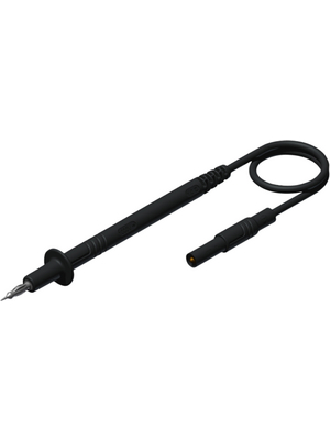 SKS Kontakttechnik - PL 2600 SIL S black - Test probe lead ? 4 mm safety plug 100 cm black Silicone, PL 2600 SIL S black, SKS Kontakttechnik