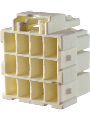 TE Connectivity - 1-1971876-4 - Male Housing Pitch6 mm Poles 3 x 4 Multi row / Free hanging/cable mount Power Triple Lock, 1-1971876-4, TE Connectivity