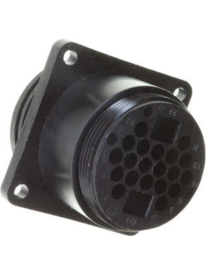 TE Connectivity - 206613-1 - Receptacle CPC4 Poles=22, accepts male contacts / Square Flange, 206613-1, TE Connectivity