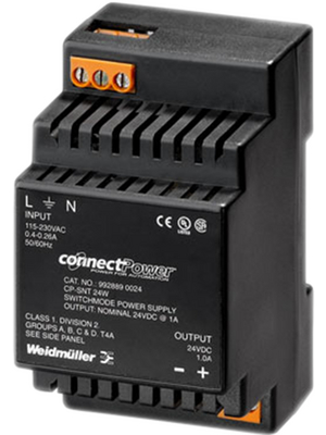 Weidmller - CP SNT 24W 24V 1A - Switched-mode power supply 24 VDC / 1 A, CP SNT 24W 24V 1A, Weidmller