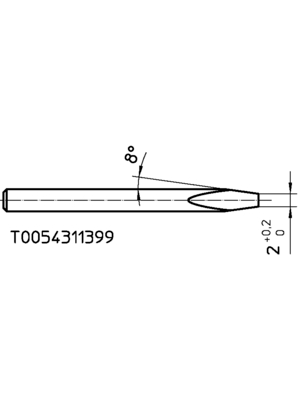 Weller Consumer - 43113 - Soldering tip Chisel 2.0 mm, 43113, Weller Consumer