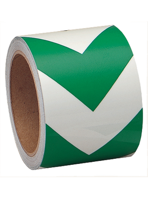 Brady - 090971 - Photoluminescent tape green on white 50 mmx4.5 m PU=Reel of 4,5 meter, 090971, Brady