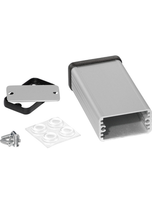 Hammond - 1455D801 - Metal enclosure, clear, 45 x 80 x 25 mm, Aluminium, 1455D801, Hammond