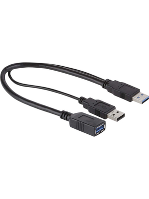 Maxxtro - BB-3490-03 - USB 3.0 dual-power cable, BB-3490-03, Maxxtro
