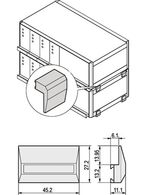 Pentair Schroff - 20603-004 - Stacking aid, 20603-004, Pentair Schroff