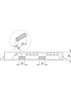 Pentair Schroff - 20100-021 - Insulating block for busbar, 20100-021, Pentair Schroff