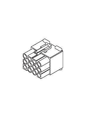 Molex - 3191-06R1/1909-1069 - Receptacle housing Pitch6.71 mm Poles 2 x 3 Standard .093", 3191-06R1/1909-1069, Molex