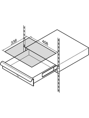 Pentair Schroff - 20110-060 - Writing surface for 19'' drawer, 20110-060, Pentair Schroff