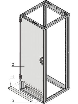 Pentair Schroff - 27230-060 - Door hinge bracket blackgrey, RAL 7021, 27230-060, Pentair Schroff