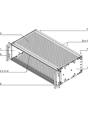 Pentair Schroff - 21500-080 - 19'' Subrack 6 HE/84 TE, 21500-080, Pentair Schroff