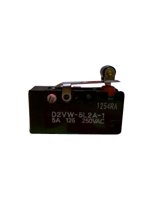 Omron Electronic Components - D2VW-5L2A-1 - Micro switch 5 A Roller lever N/A 1 change-over (CO), D2VW-5L2A-1, Omron Electronic Components