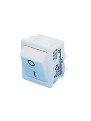 Arcolectric - C1550ATABB - Rocker switch 2P 16 A 250 VAC white, C1550ATABB, Arcolectric