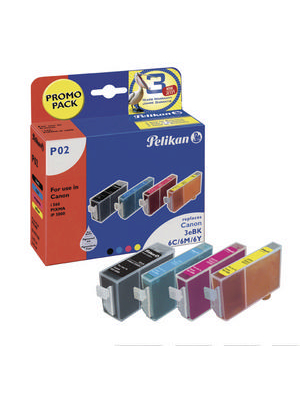 Pelikan - 353481 - Ink Bundle BCI-3eBK / BCI-6CMY black / 3 colours, 353481, Pelikan