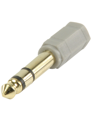 Bandridge - BAP664 - Headphone adapter 1x jack plug, stereo male 6.35 mm C 1x jack coupling, stereo female 3.5 mm m C f, BAP664, Bandridge