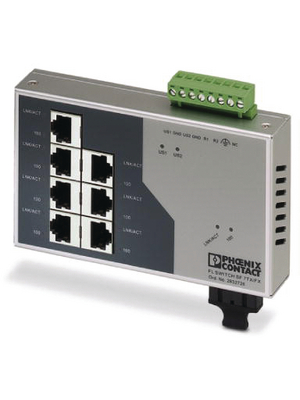 Phoenix Contact - FL SWITCH SF 7TX/FX - Industrial Ethernet Switch 7x 10/100 RJ45 / 1x SC (multi-mode), FL SWITCH SF 7TX/FX, Phoenix Contact