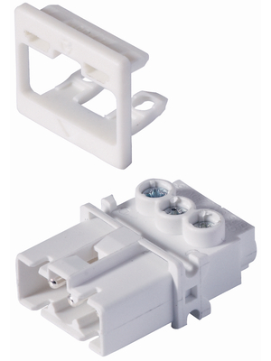 Wieland - GST15I3S S1 U W WS - Panel-mount plug, protruding Plug L1-N-PE Screw Connection, GST15I3S S1 U W WS, Wieland