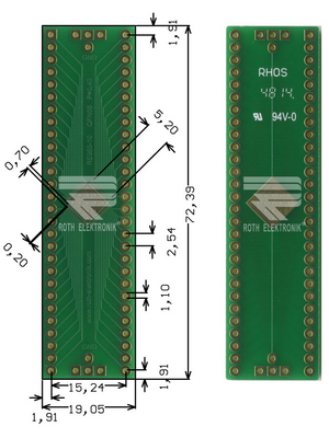 Roth Elektronik - RE965-10 - Prototyping board FR4 Epoxide + chem. Au, RE965-10, Roth Elektronik