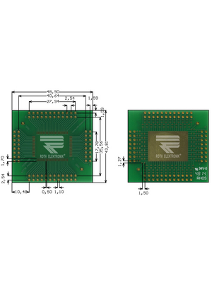 Roth Elektronik - RE966-03E - Prototyping board FR4 Epoxide + chem. Au, RE966-03E, Roth Elektronik