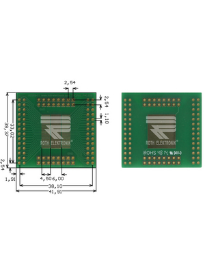 Roth Elektronik - RE969-01 - Prototyping board FR4 Epoxide + chem. Au, RE969-01, Roth Elektronik