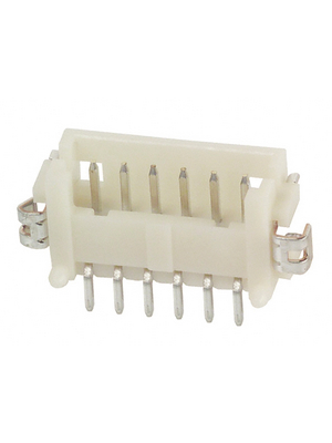 Hirose - DF13-6P-1.25H(20) - Pin header, angled, SMD Pitch1.25 mm Poles 6 DF13, DF13-6P-1.25H(20), Hirose