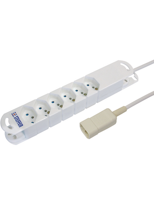 Steffen - 20 201256 9873 - Outlet strip, 6xJ (T13), 5 m, C14, 20 201256 9873, Steffen