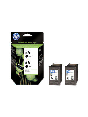 Hewlett Packard (DAT) - C9502AE - Ink twinpack 56 black, C9502AE, Hewlett Packard (DAT)