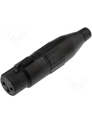 Amphenol - AC3FCP - XLR 3 N/A AC Soldering Connections black, AC3FCP, Amphenol