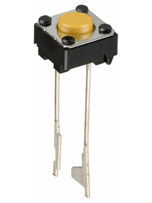 Omron Electronic Components - B3F-6002 - PCB Switch 24 VDC 50 mA Through Hole THT yellow, B3F-6002, Omron Electronic Components