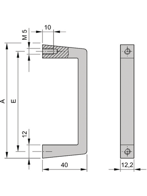 Pentair Schroff - 10501-028 - Front handle black, 10501-028, Pentair Schroff