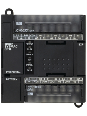 Omron Industrial Automation - CP1L-L20DR-A - Programmable logic controller CP1, 12 DI, 1 AI (Potentiometer 8 Bit), 2 HS, 8 RO, CP1L-L20DR-A, Omron Industrial Automation