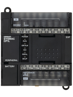 Omron Industrial Automation - CP1L-L14DT1-D - Programmable logic controller CP1, 8 DI, 1 AI (Potentiometer 8 Bit), 2 HS, 6 TO, CP1L-L14DT1-D, Omron Industrial Automation