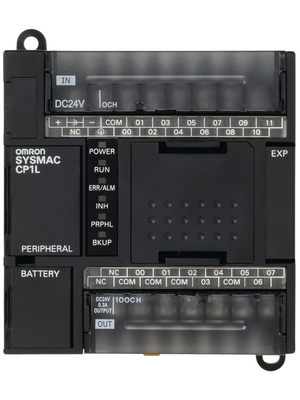 Omron Industrial Automation - CP1L-L20DT1-D - Programmable logic controller CP1, 12 DI, 1 AI (Potentiometer 8 Bit), 2 HS, 8 TO, CP1L-L20DT1-D, Omron Industrial Automation