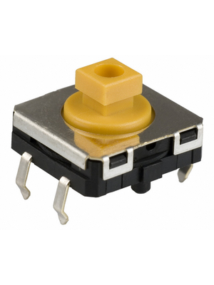 Omron Electronic Components - B3W-4055 - PCB Switch 24 VDC 50 mA Through Hole THT yellow, B3W-4055, Omron Electronic Components