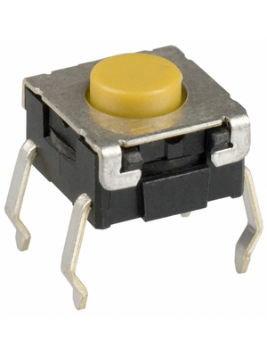 Omron Electronic Components - B3W-1002 - PCB Switch 24 VDC 50 mA Through Hole THT yellow, B3W-1002, Omron Electronic Components