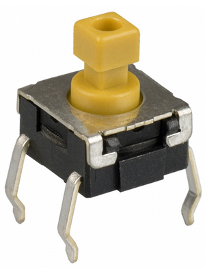 Omron Electronic Components - B3W-1052 - PCB Switch 24 VDC 50 mA Through Hole THT yellow, B3W-1052, Omron Electronic Components