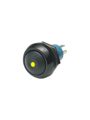 Apem - IPR1SAD2L0Y - Push-button Switch on-off black, IPR1SAD2L0Y, Apem