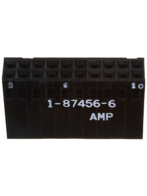 TE Connectivity - 1-87456-6 - Crimp housing Pitch2.54 mm Poles 20 Contact DesignStamped Double row / straight / without polarization AMPMODU MOD IV, 1-87456-6, TE Connectivity