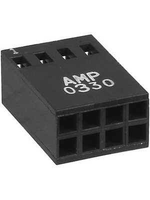 TE Connectivity - 87456-4 - Crimp housing Pitch2.54 mm Poles 8 Contact DesignStamped Double row / straight / without polarization AMPMODU MOD IV, 87456-4, TE Connectivity