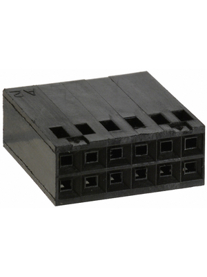 TE Connectivity - 87456-8 - Crimp housing Pitch2.54 mm Poles 12 Contact DesignStamped Double row / straight / without polarization AMPMODU MOD IV, 87456-8, TE Connectivity