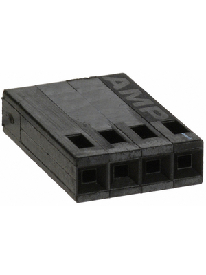 TE Connectivity - 87499-7 - Crimp housing Pitch2.54 mm Poles 4 Contact DesignStamped Single row / straight / without polarization AMPMODU MOD IV, 87499-7, TE Connectivity