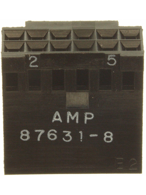 TE Connectivity - 87631-8 - Crimp housing Pitch2.54 mm Poles 12 Contact DesignStamped Double row / straight / without polarization AMPMODU MOD IV, 87631-8, TE Connectivity