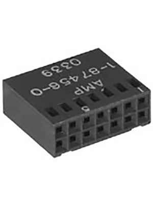 TE Connectivity - 1-87456-0 - Crimp housing Pitch2.54 mm Poles 14 Contact DesignStamped Double row / straight / without polarization AMPMODU MOD IV, 1-87456-0, TE Connectivity