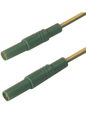 SKS Kontakttechnik - MLS GG 100/2,5 YELLOW/GREEN - Safety test lead ? 4 mm yellow/green 100 cm 2.5 mm2 CAT III, MLS GG 100/2,5 YELLOW/GREEN, SKS Kontakttechnik