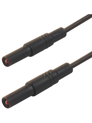 SKS Kontakttechnik - MLS GG 100/2,5 BLACK - Safety test lead ? 4 mm black 100 cm 2.5 mm2 CAT III, MLS GG 100/2,5 BLACK, SKS Kontakttechnik