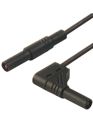 SKS Kontakttechnik - MLS WG 100/2,5 BLACK - Safety test lead ? 4 mm black 100 cm 2.5 mm2 CAT III, MLS WG 100/2,5 BLACK, SKS Kontakttechnik