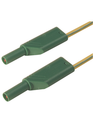 SKS Kontakttechnik - MLS WS 100/2,5 YELLOW/GREEN - Safety test lead ? 4 mm yellow/green 100 cm 2.5 mm2 CAT II, MLS WS 100/2,5 YELLOW/GREEN, SKS Kontakttechnik