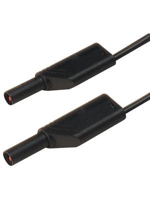 SKS Kontakttechnik - MLS WS 100/2,5 BLACK - Safety test lead ? 4 mm black 100 cm 2.5 mm2 CAT II, MLS WS 100/2,5 BLACK, SKS Kontakttechnik