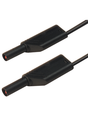 SKS Kontakttechnik - MLS WS 200-2,5 BLACK - Safety test lead ? 4 mm black 200 cm 2.5 mm2 CAT II, MLS WS 200-2,5 BLACK, SKS Kontakttechnik