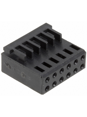 TE Connectivity - 926476-6 - Crimp housing Pitch2.54 mm Poles 12 Double row / straight AMPMODU MOD IV, 926476-6, TE Connectivity